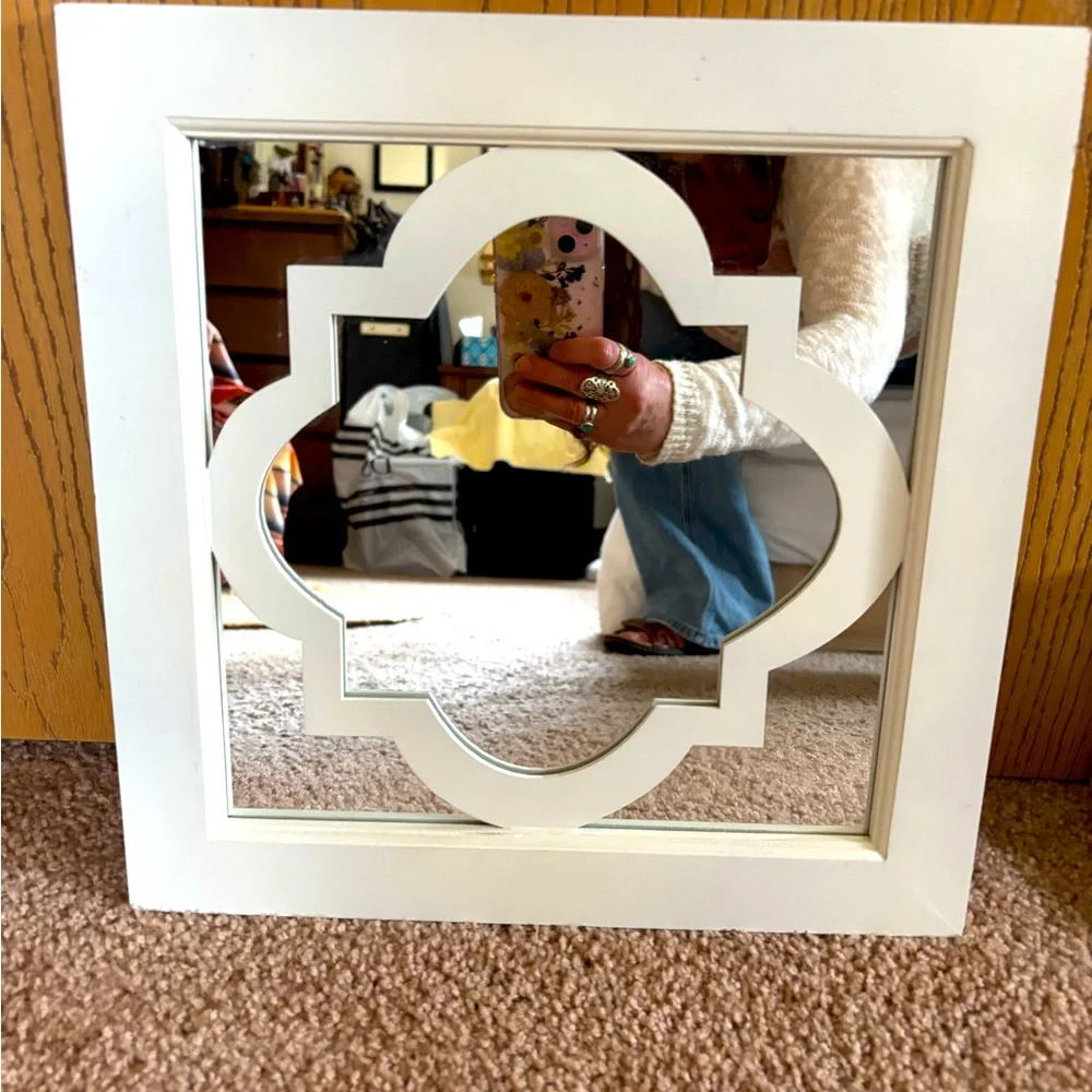 Moroccan style 13.5” square accent mirror